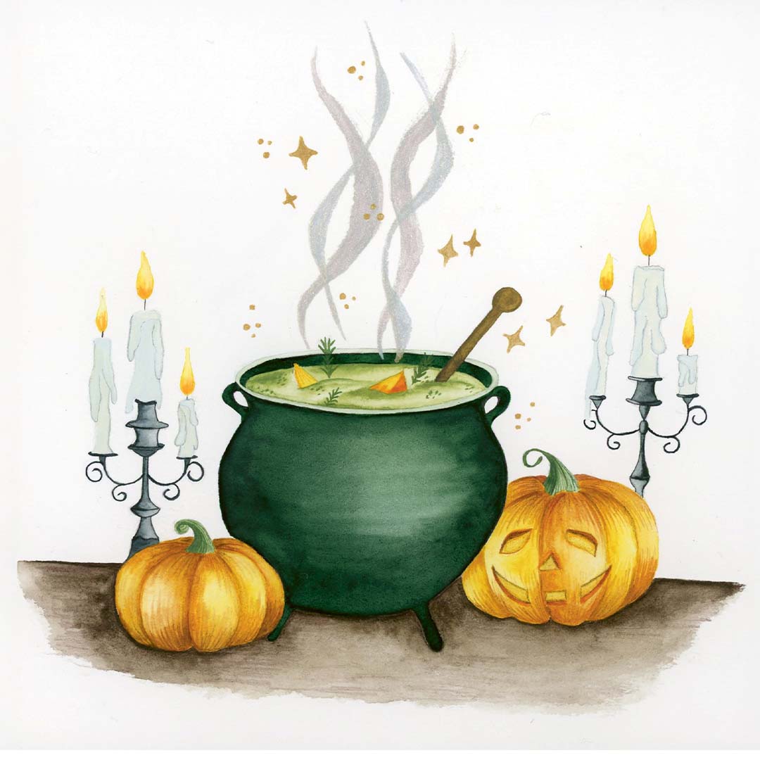 Schritt 9 Anleitung "Hexenkessel" aus dem Buch "Witchy Watercolor" von Victoria Florentina Wißmann