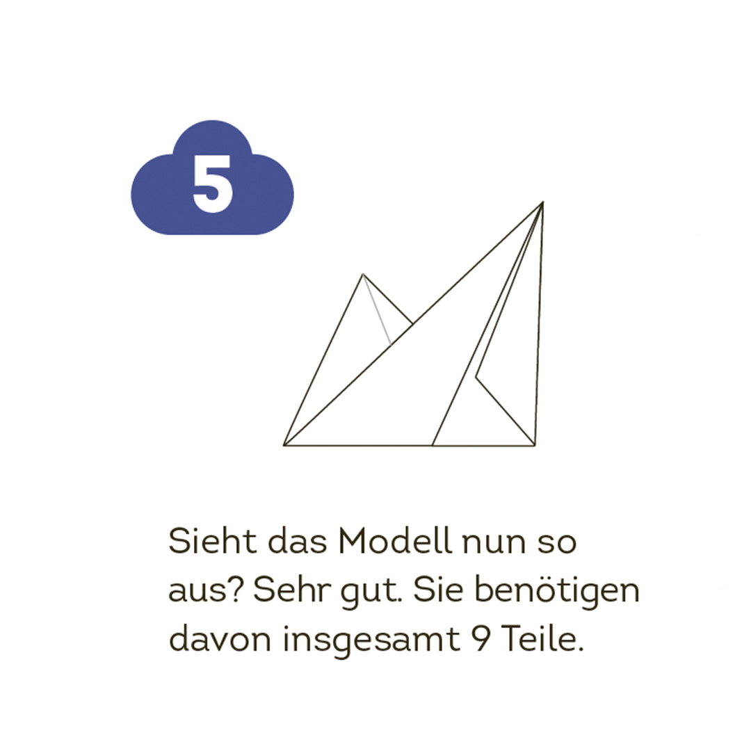 Schritt 5 Anleitung "Origami Sonnenstern" aus dem Buch "333 Origami – Beautiful Sky"