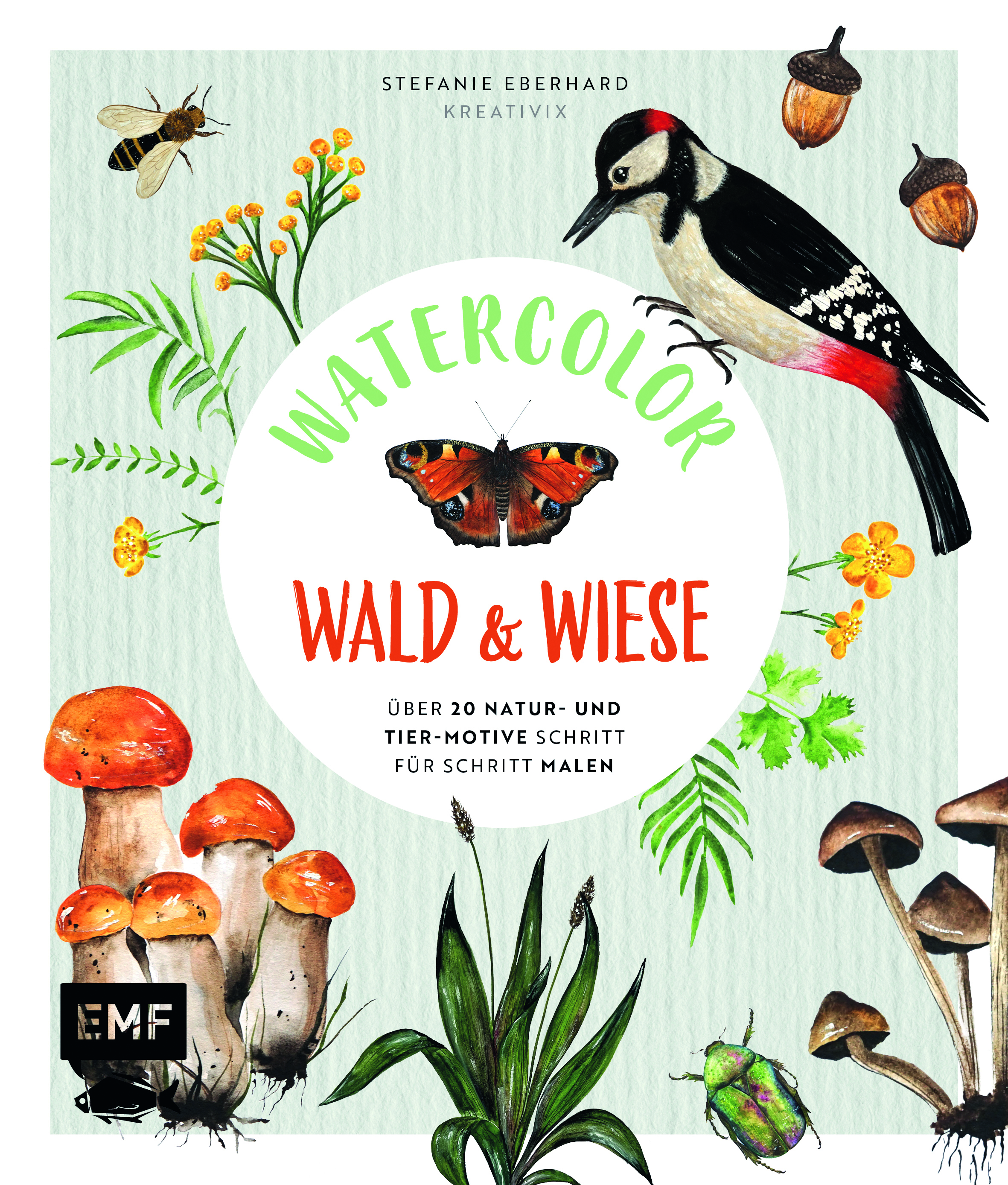 Watercolor Wald und Wiese