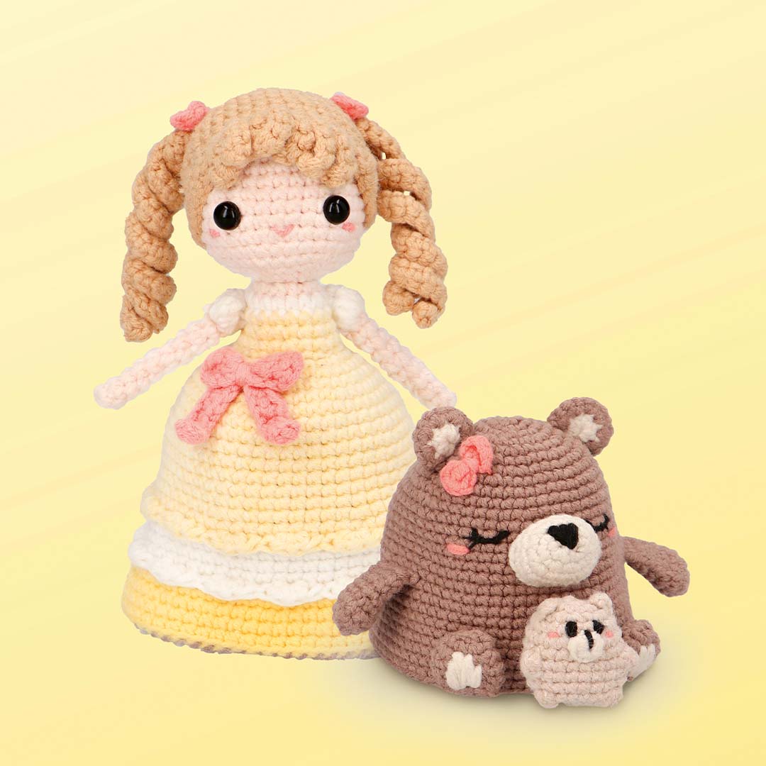 DIY-Anleitung "Goldlöckchen und die Bären" aus dem Buch "Zauberhafte Wende-Amigurumis häkeln mit @chibiscraft" von Febby Pranajaya