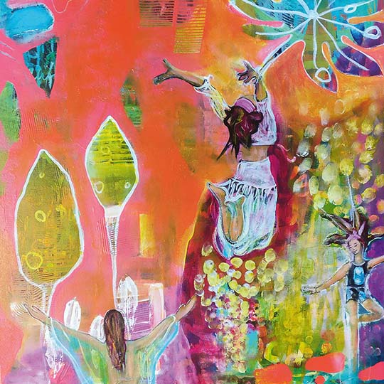 "Wild at heart" mit Acryl