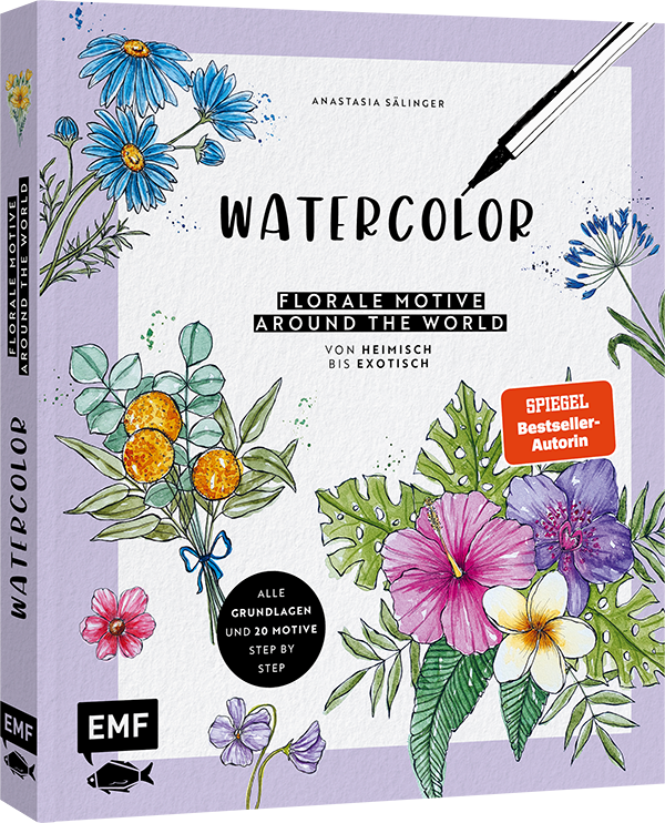 Watercolor  – Florale Motive around the world: von heimisch bis exotisch