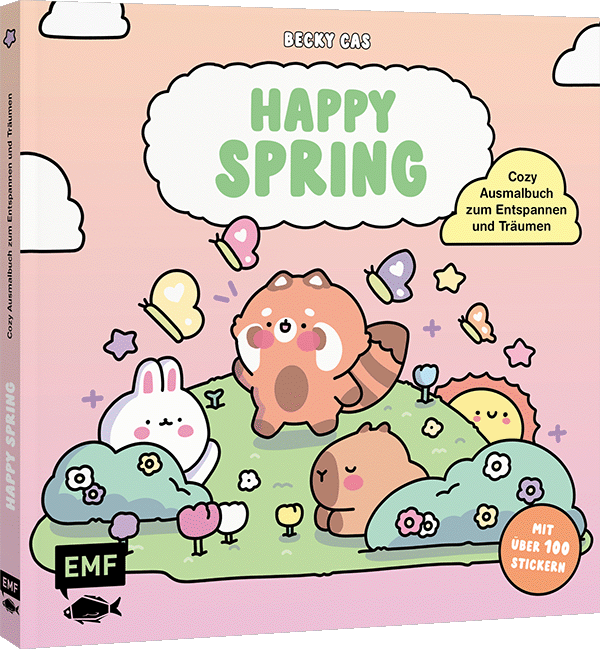 Happy Spring – Cozy Ausmalbuch zum Entspannen und Träumen
