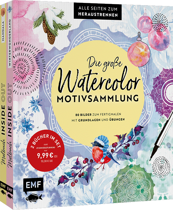 Die große Watercolor-Motivsammlung – 80 Bilder zum Fertigmalen
