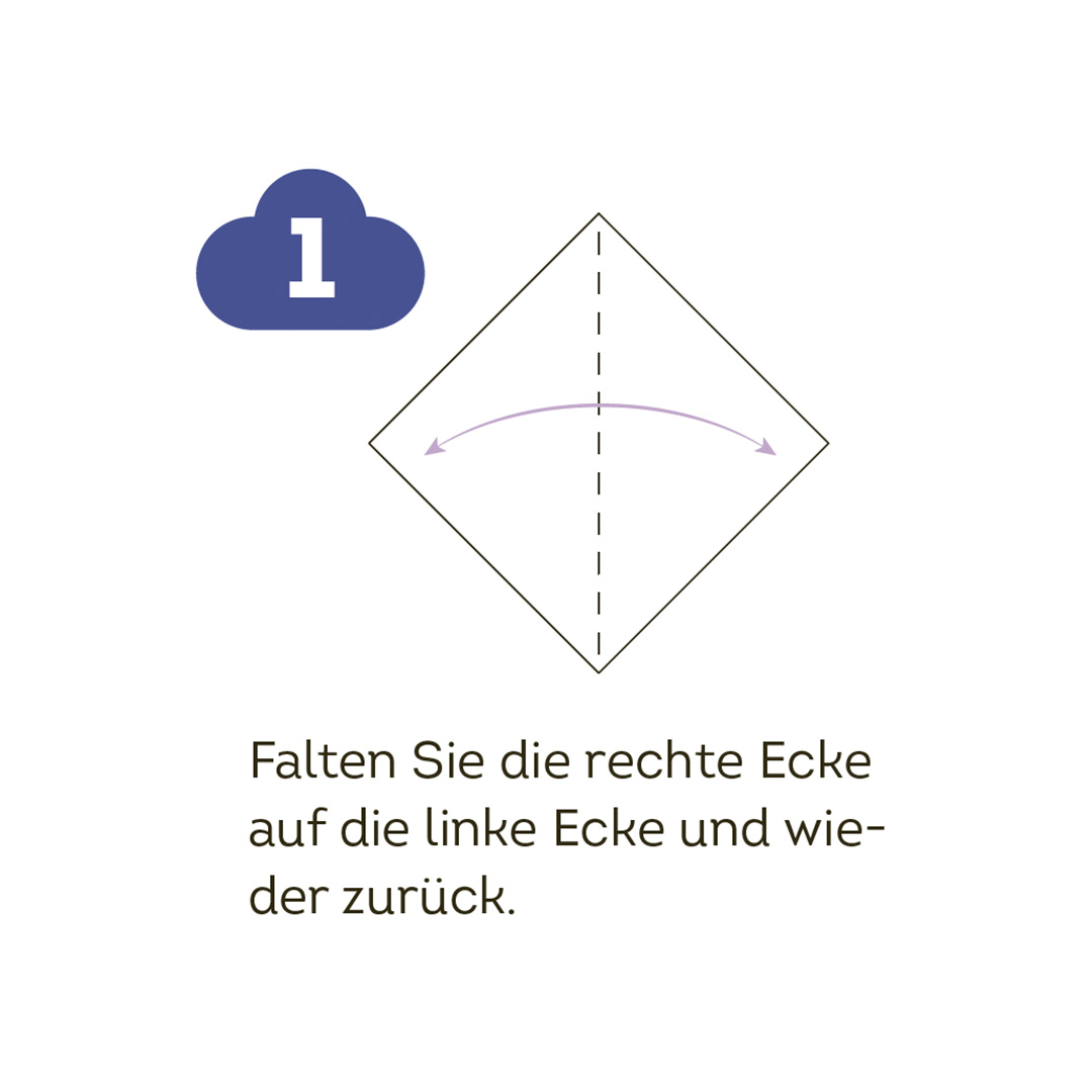 Schritt 1 Anleitung "Origami Sonnenstern" aus dem Buch "333 Origami – Beautiful Sky"