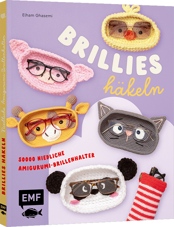 Brillies häkeln: Niedliche Amigurumi-Brillenhalter | Für Lese- und Sonnenbrillen