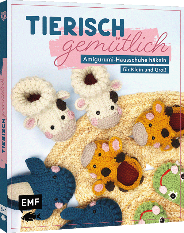 Tierisch gemütlich – Amigurumi-Hausschuhe häkeln für Klein und Groß