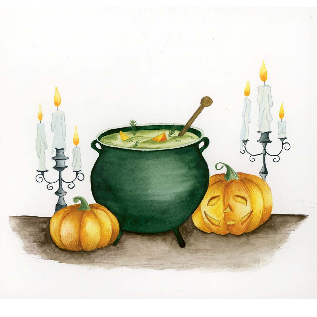 Schritt 8 Anleitung "Hexenkessel" aus dem Buch "Witchy Watercolor" von Victoria Florentina Wißmann