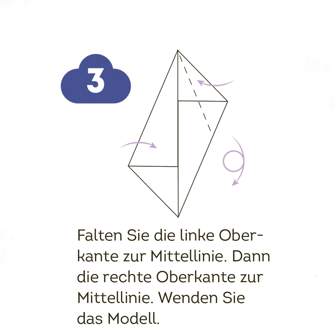 Schritt 3 Anleitung "Origami Sonnenstern" aus dem Buch "333 Origami – Beautiful Sky"