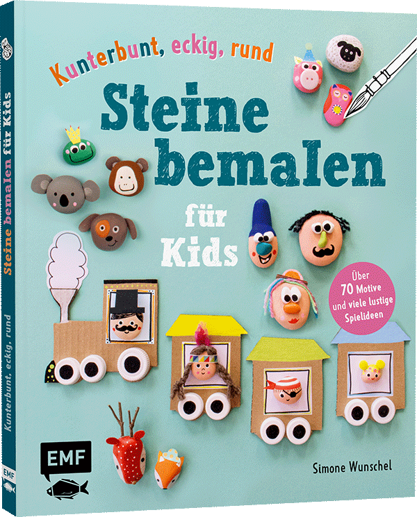 Kunterbunt, eckig, rund – Steine bemalen für Kids