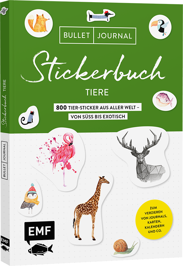 Bullet Journal Stickerbuch – Tiere: 600 Tiere aus aller Welt – von süß bis exotisch
