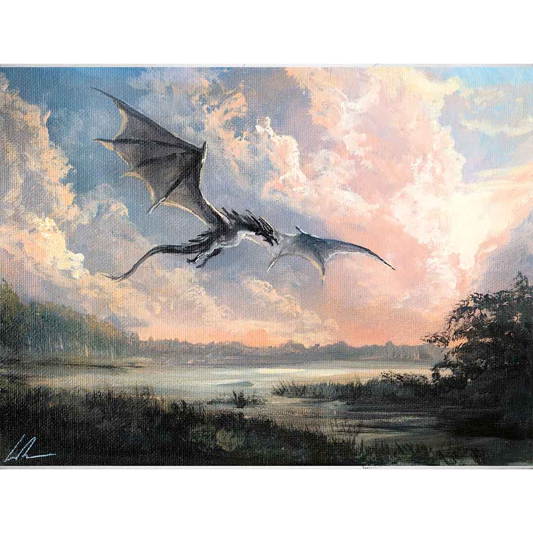 DIY-Anleitung "Fliegender Drache" aus dem Buch "Die Kunst der Acrylmalerei" von Raffaela Lerch